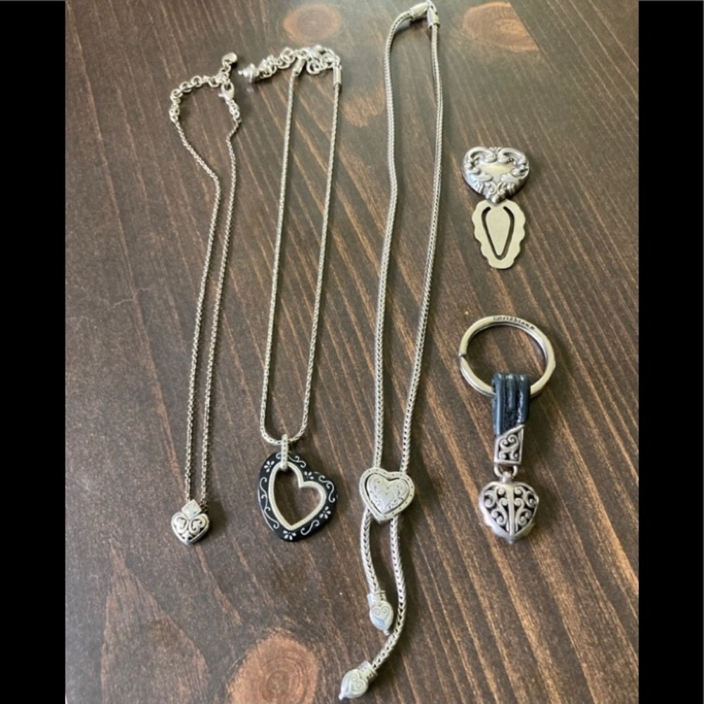 BRIGHTON Signed Heart Lot - 5 Pieces EUC! - Picture 1 of 11